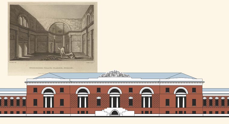 Реконструкция Слободского дворца в 1827-1830 гг.