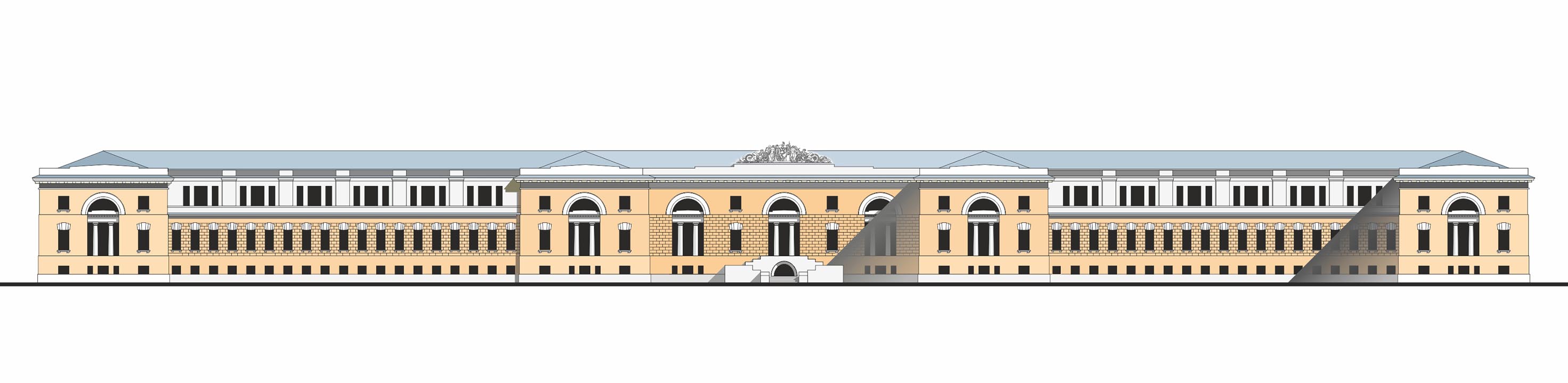Слободской дворец. Эскиз реставрации с надстройками
