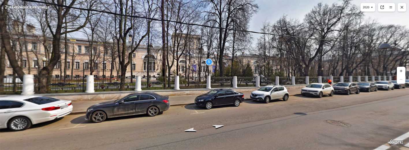 Слободской дворец, фрагмент ограды. Яндекс-карты